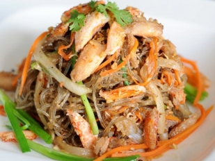 Miến xào cua