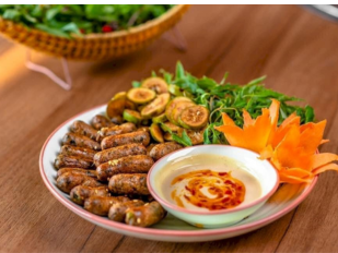 Dồi dê nướng
