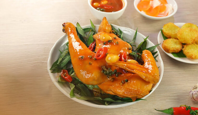 Gà tre hấp mắm nhỉ