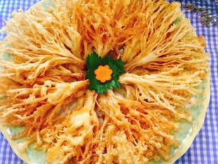 Nấm kim châm chiên bột