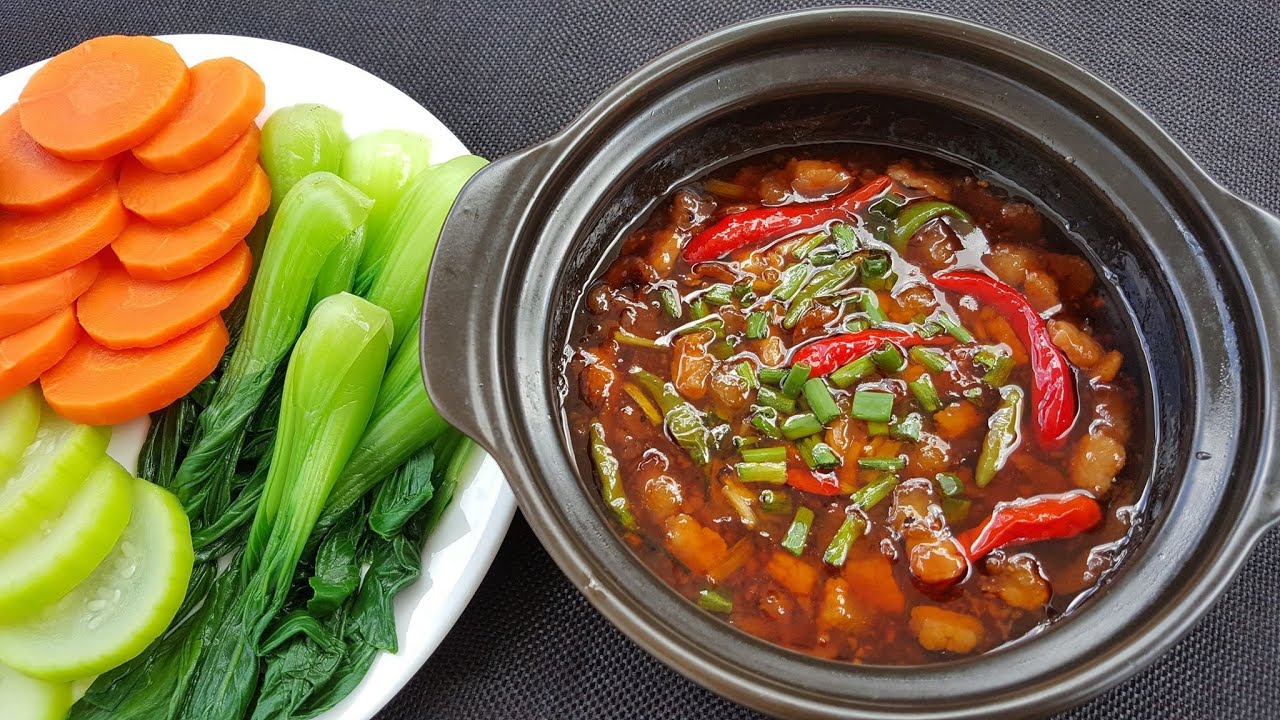 Rau luộc kho quẹt
